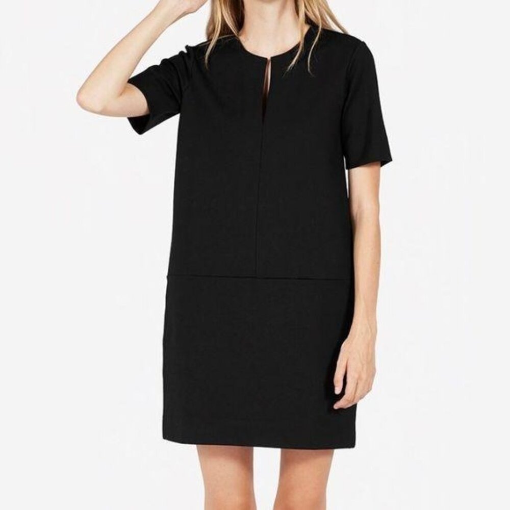 Everlane Ponte Black Short Sleeve Dress, size XS